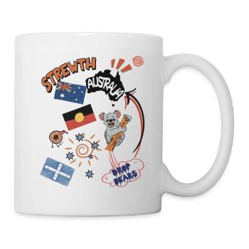 Australische Collage Strewth & Drop bears - Tasse - Weiß - Rechts