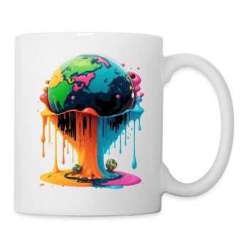 Globus - Erde - Weltkugel - Tasse - Weiß - Rechts