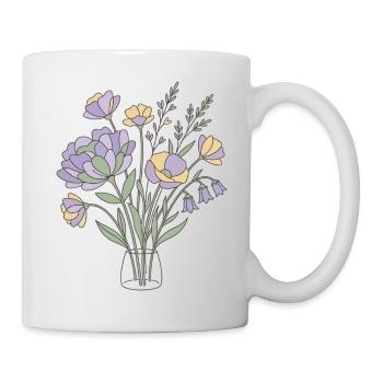 Pastel Blumen Flowers Botanik  - Mug - white - Right
