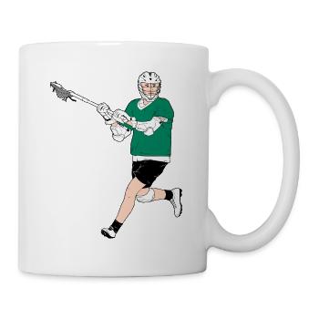 Lacrosse player in the green - Mug - white - Right