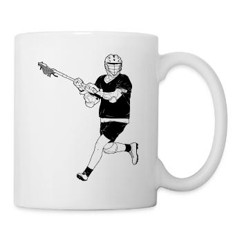 Lacrosse Spieler - Tasse - Weiß - Rechts