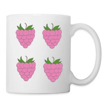 Raspberry Double Cluster Pattern - Mug - white - Right