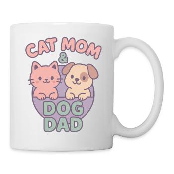 Cute Cat Mom Cartoon Pet Love - Mug - white - Right