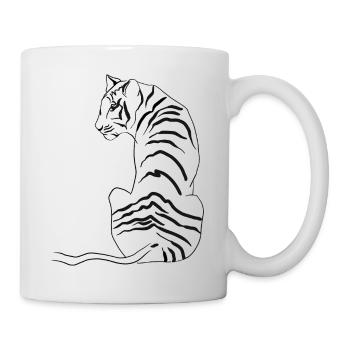 Tiger. - Tasse - Weiß - Rechts