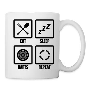 Programme des fléchettes - Mug blanc - blanc - Droite