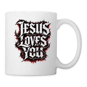 Jesus Loves You Streetwear - Tasse - Weiß - Rechts