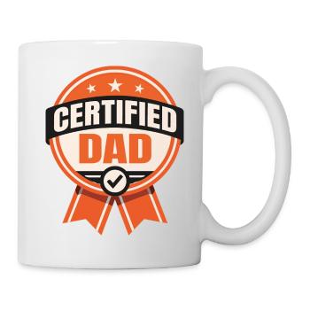 Papa certifié - Drôle de père design - Mug blanc - blanc - Droite