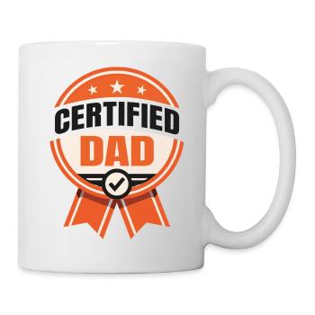 Papa certifié - Drôle de père design - Mug blanc - blanc - Droite
