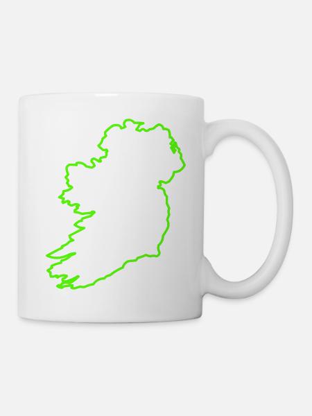 Umriss Irland - Tasse - Weiß