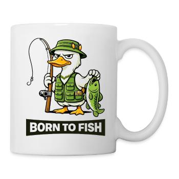 Geboren als Sohn eines Fischenten-Anglers - Tasse - Weiß - Rechts