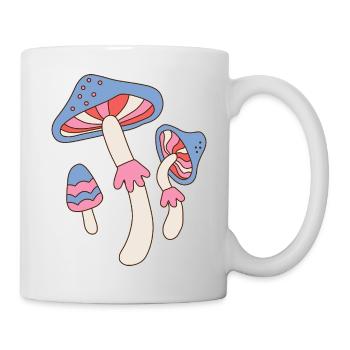 Retro Psychedelic Mushroom Vintage Design - Tasse - Weiß - Rechts