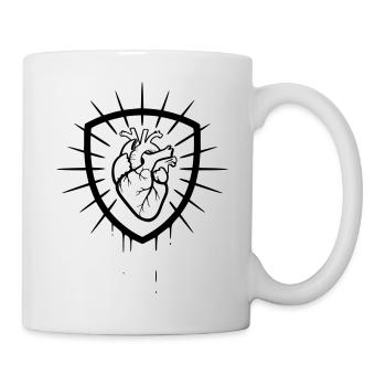 Anatomical Heart Coat of Arms Contour - Mug - white - Right