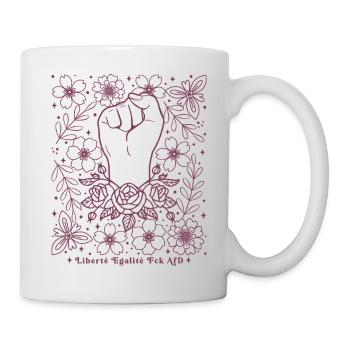 Antifaschistisches Liberté Égalité Fuck AfD Frauen - Tasse - Weiß - Rechts