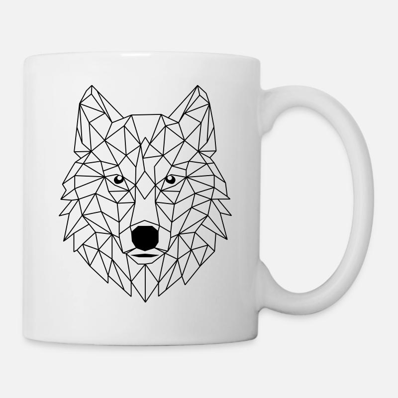Polygone de loup - Mug blanc - blanc
