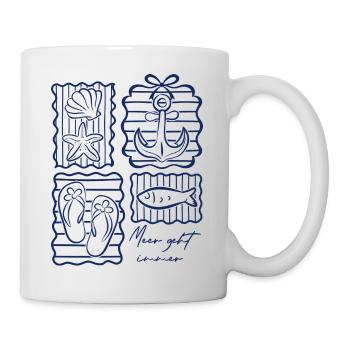 Urlaub Am Meer Küste Meer Geht Immer - Tasse - Weiß - Rechts