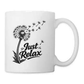 Just Relax Motif – Fun Chill Design - Mug - white - Right