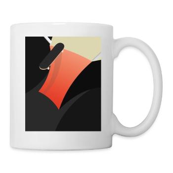 Abstract Red Skateboard - Tasse - Weiß - Rechts