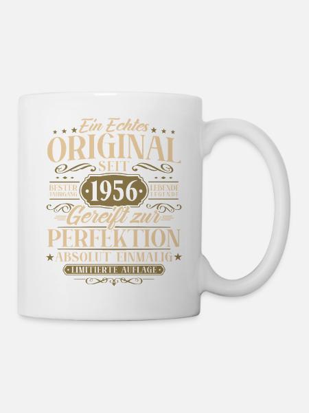 Original 1956 Jahrgang Vintage Geburtstag Geschenk - Tasse - Weiß