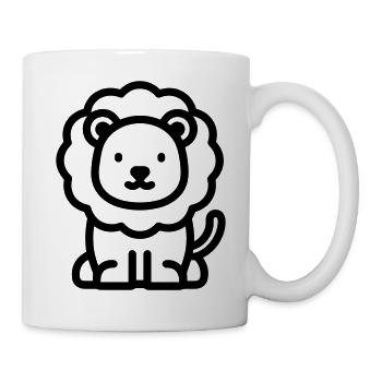 Löwe - Tasse - Weiß - Rechts