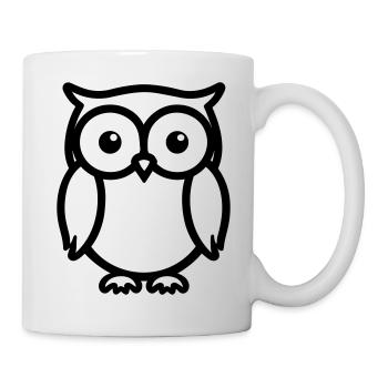 chouette - Mug blanc - blanc - Droite