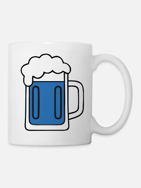 Bierkrug Schaum Prost Icon - Tasse - Weiß