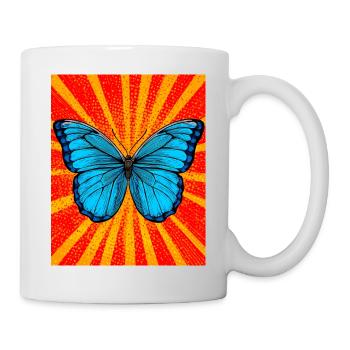 papillon - Mug blanc - blanc - Droite