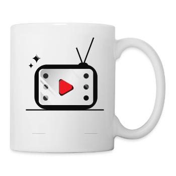 Retro TV Play Button Pattern - Mug - white - Right