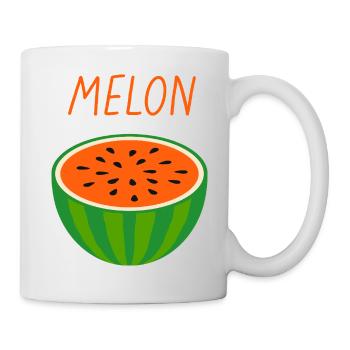 Melon Pastèque Fruits frais d'été - Mug blanc - blanc - Droite