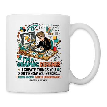 Outils de graphisme : Dire sur l’humour - Mug blanc - blanc - Droite