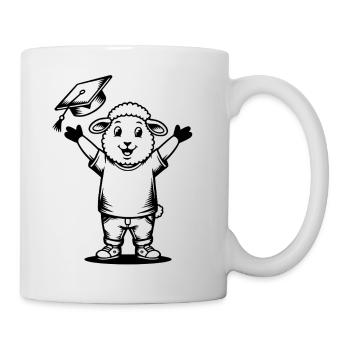 Remise des diplômes du Bonnet doctoral Happy Sheep - Mug blanc - blanc - Droite