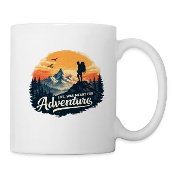 Adventure Life on Mountain Sunset - Mug - white - Right