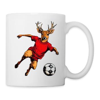Fussball Hirsch - Tasse - Weiß - Rechts