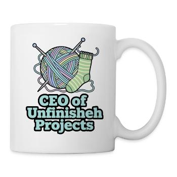 PDG de Unfinished Projects Yarn Art - Mug blanc - blanc - Droite