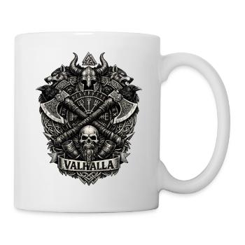 Crâne de Valhalla Viking Crest - Mug blanc - blanc - Droite