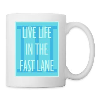 Life In The Fast Lane Float Funny Pool Saying - Mug - white - Right
