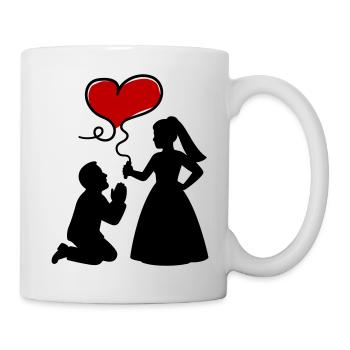 Brautpaar Ehepaar Hochzeit - Tasse - Weiß - Rechts