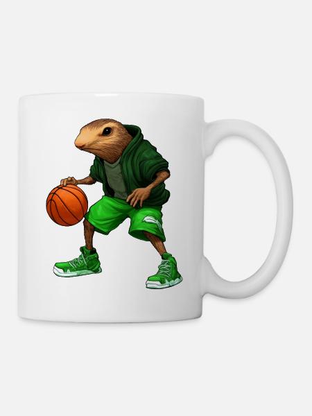 Maulwurf Basketballer - Tasse - Weiß
