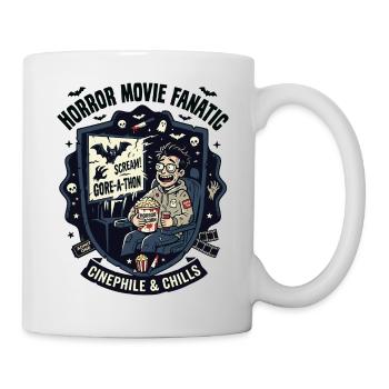 Cinéphile passionné de films d’horreur - Mug blanc - blanc - Droite