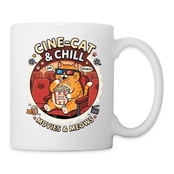 Films Cine Cat Chill Miaule - Mug blanc - blanc - Droite