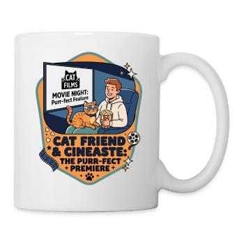 Cat Friend Cineaste Humor - Mug - white - Right