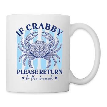 Drôle si Crabby revient à la plage l’été - Mug blanc - blanc - Droite