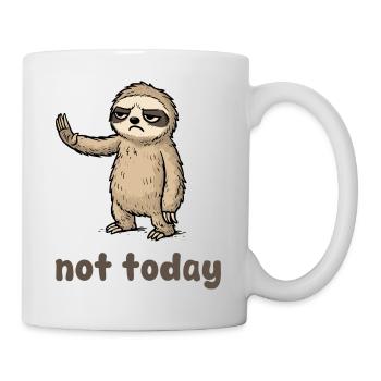 Müdes Faultier mit Spruch - Tasse - Weiß - Rechts