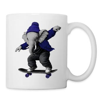 Patineur d’éléphants - Mug blanc - blanc - Droite