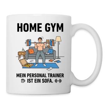 Heimtraining Chaos mit Katze - Tasse - Weiß - Rechts