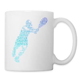 Idée cadeau pour un tennis avec tennis - Mug blanc - blanc - Droite
