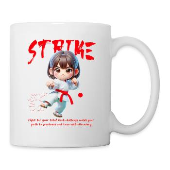 Frappe du Héros de Karaté Chibi - Mug blanc - blanc - Droite