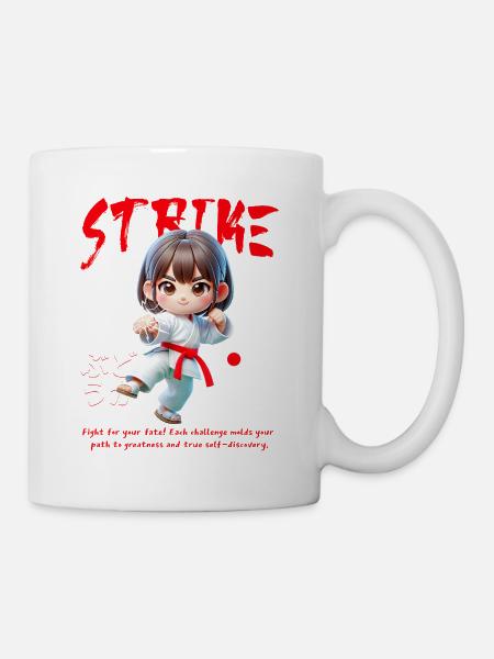 Chibi Karateheld Strike - Tasse - Weiß