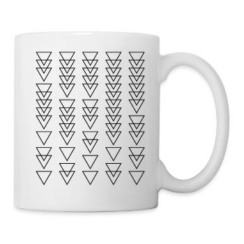 Dreiecks-Musterdesign - Tasse - Weiß - Rechts