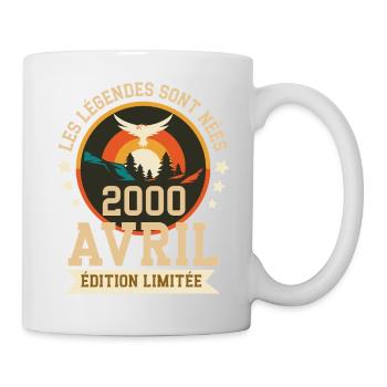Légende Née Avril 2000 Édition Limitée - Mug blanc - blanc - Droite