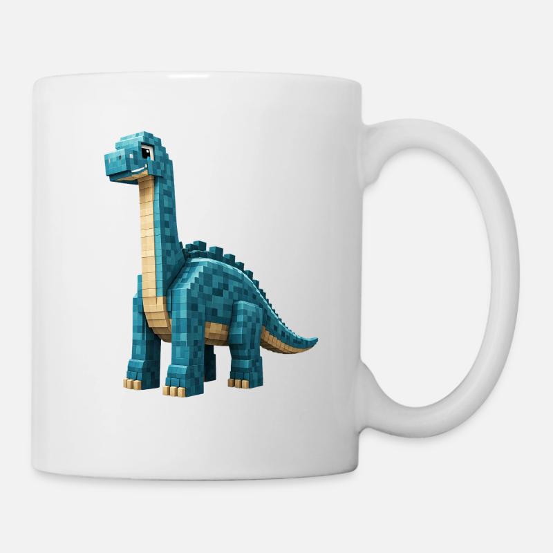 Pixel Brontosaurus - Mug - white